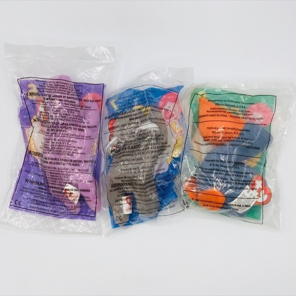 VINTAGE NEW in Package 1998 Lot Of 9 McDonald’s Happy Meal Toys TY Beanie Babies - Picture 9 of 10